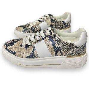 Marc Fisher | Womens Drea Snakeskin Platform Lace Up Sneaker | Size 7